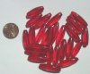 25 22mm Six Sided Red Ovals